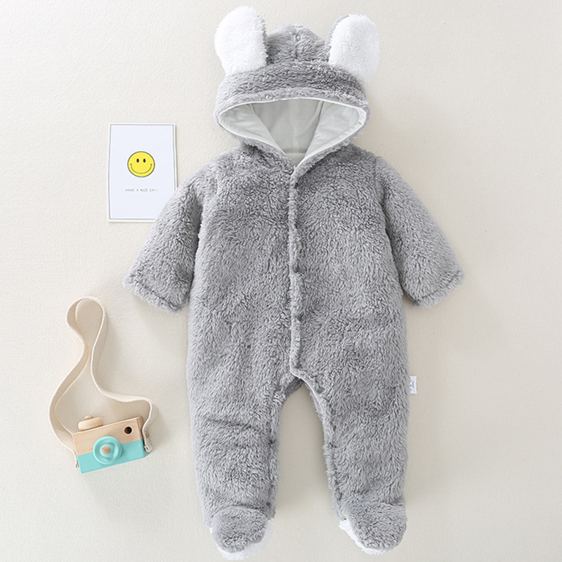 Winter Clothing Toddler Girl - الشتاء بيبي بوي رومبير مقنعين الكرتون