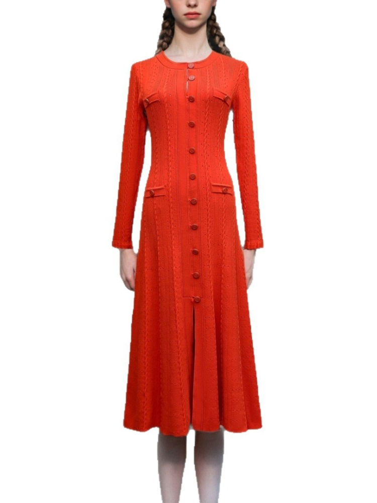 فستان برقبة دائرية وأكمام طويل - مراجعة Winter Clothing In French وسعره