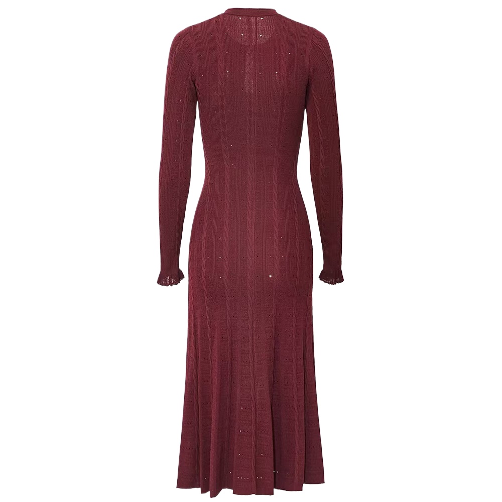 فستان برقبة دائرية وأكمام طويل - مراجعة Winter Clothing In French وسعره