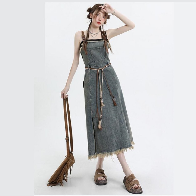طقم تنورة جينز عتيق جديد لربيع - مراجعة Winter Clothing Ladies وسعره